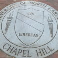University of North Carolina seal in sidewalk