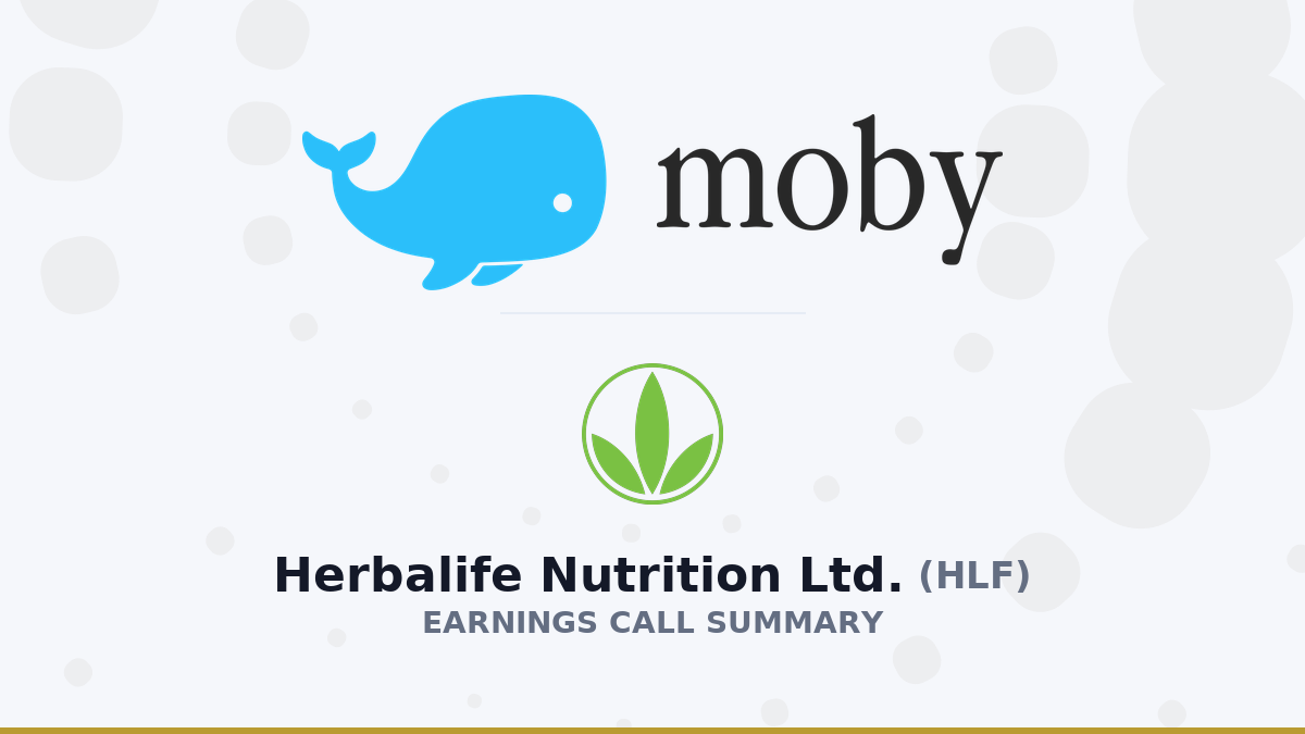 Herbalife Nutrition Ltd. Q1 2026 Earnings Call Summary