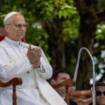 Pope Leo XIV addresses crowds in the Piazza Calipari in Acerra, Italy, May 23, 2026.