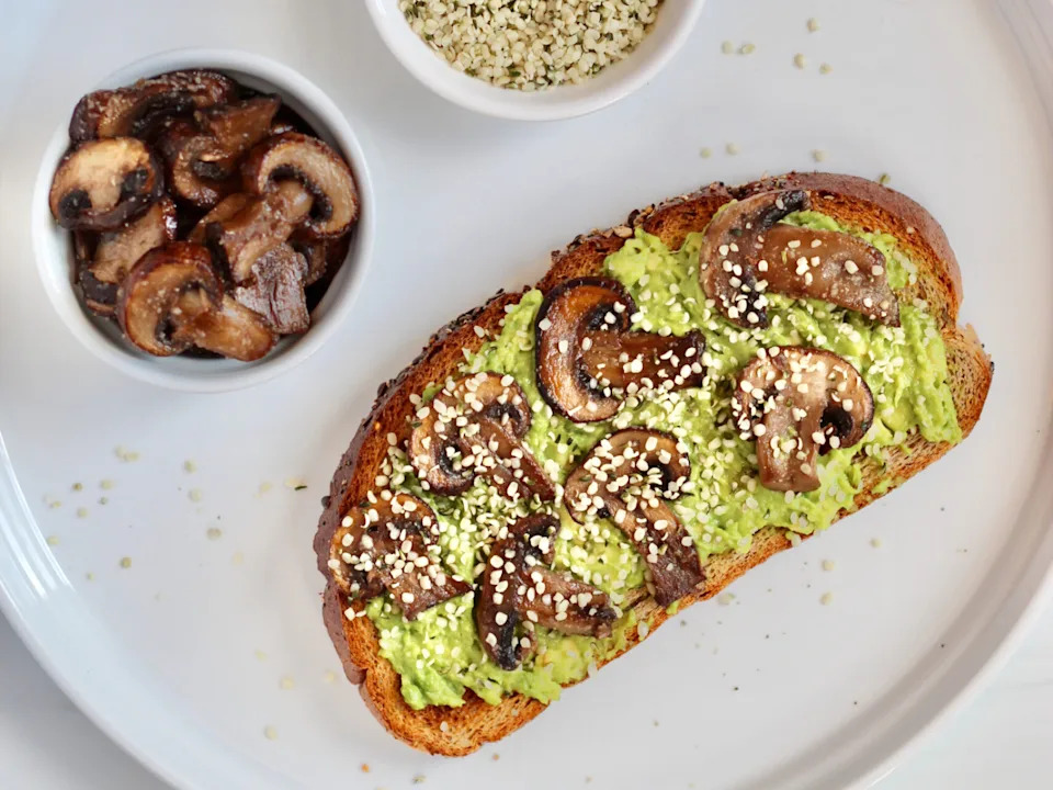 Mushroom Toast with avocado