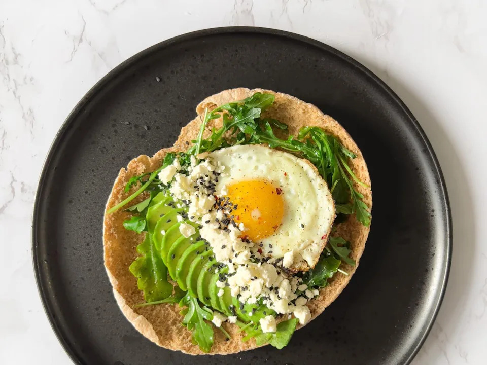 Open Face Breakfast Pita