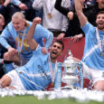 Man City midfielder Rodri celebrates with his team-mates