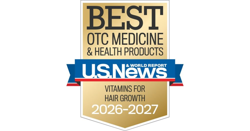 Nutrafol Secures Multiple Top Honors from U.S. News & World Report, Including #1 in "Best Vitamins For Hair Growth" for Third Consecutive Year