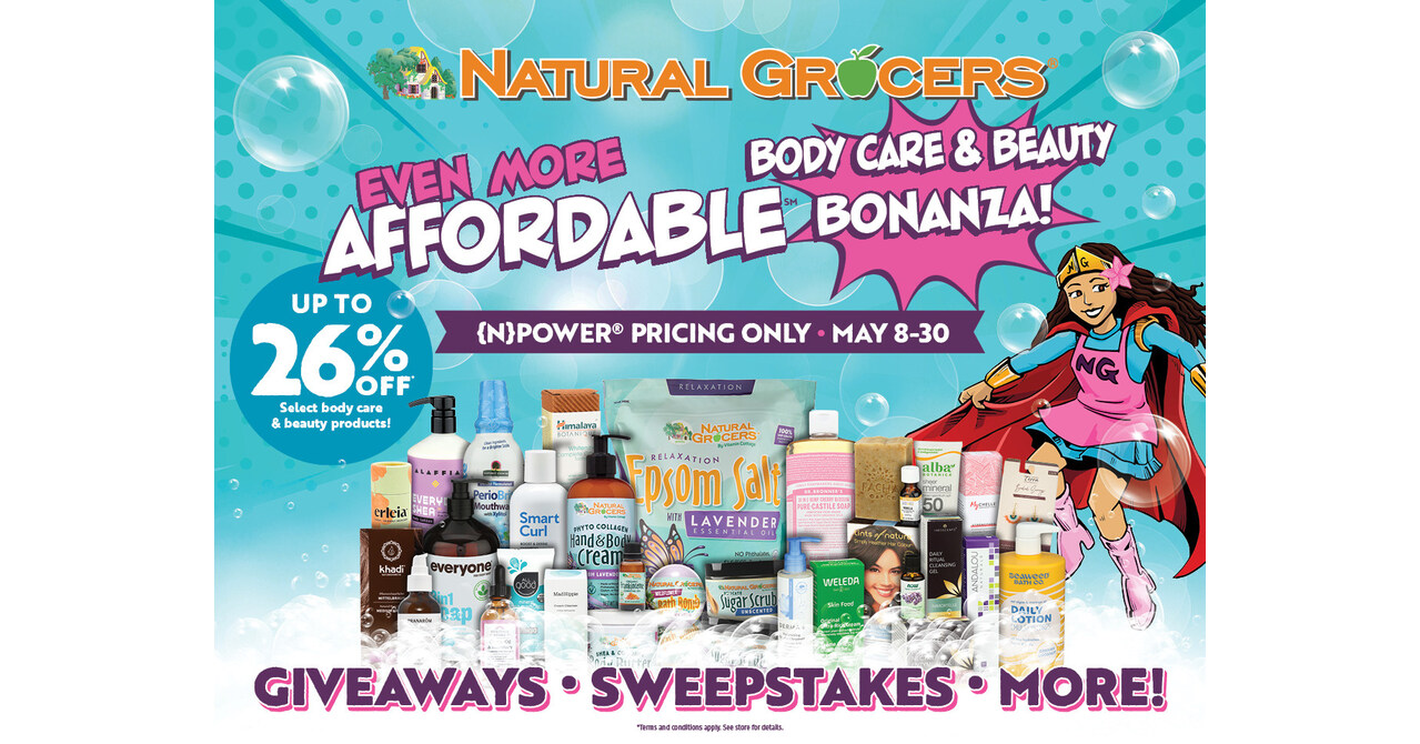 Natural Grocers® Hosts Sixth Annual Body Care & Beauty Bonanza, May 8-30, 2026