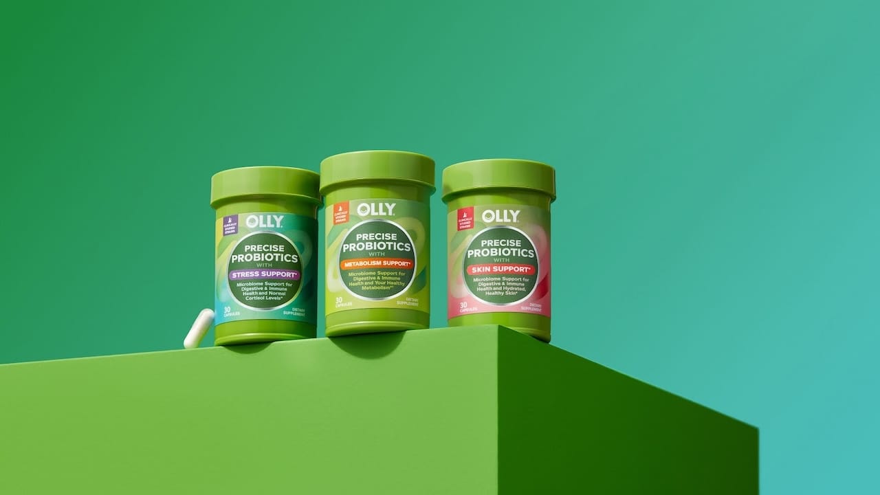 OLLY Precise Probiotics dietary supplements packaging