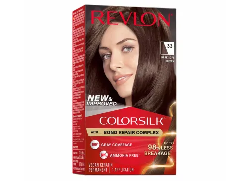 Revlon ColorSilk Permanent Hair Color - 33 Dark Soft Brown, 1 ct