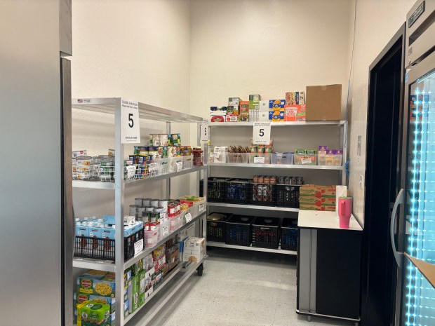 The new Wellness Center and Food Pantry on Cabrillo's Watsonville campus aims to connect students with resources including food and hygiene products. (Caroline Hemphill Santa Cruz Sentinel)