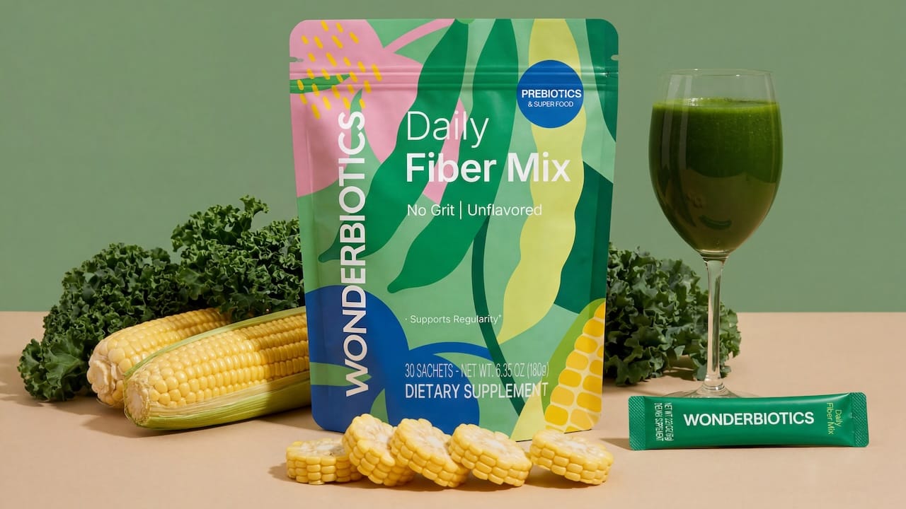 WonderBiotics Daily Fiber Mix dietary supplement packaging