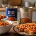 Baked beans on toast with cans and price tags after Aldi and Lidl beat Heinz in a blind taste test