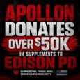 Apollon Nutrition donates supplements to Edison Police Dept