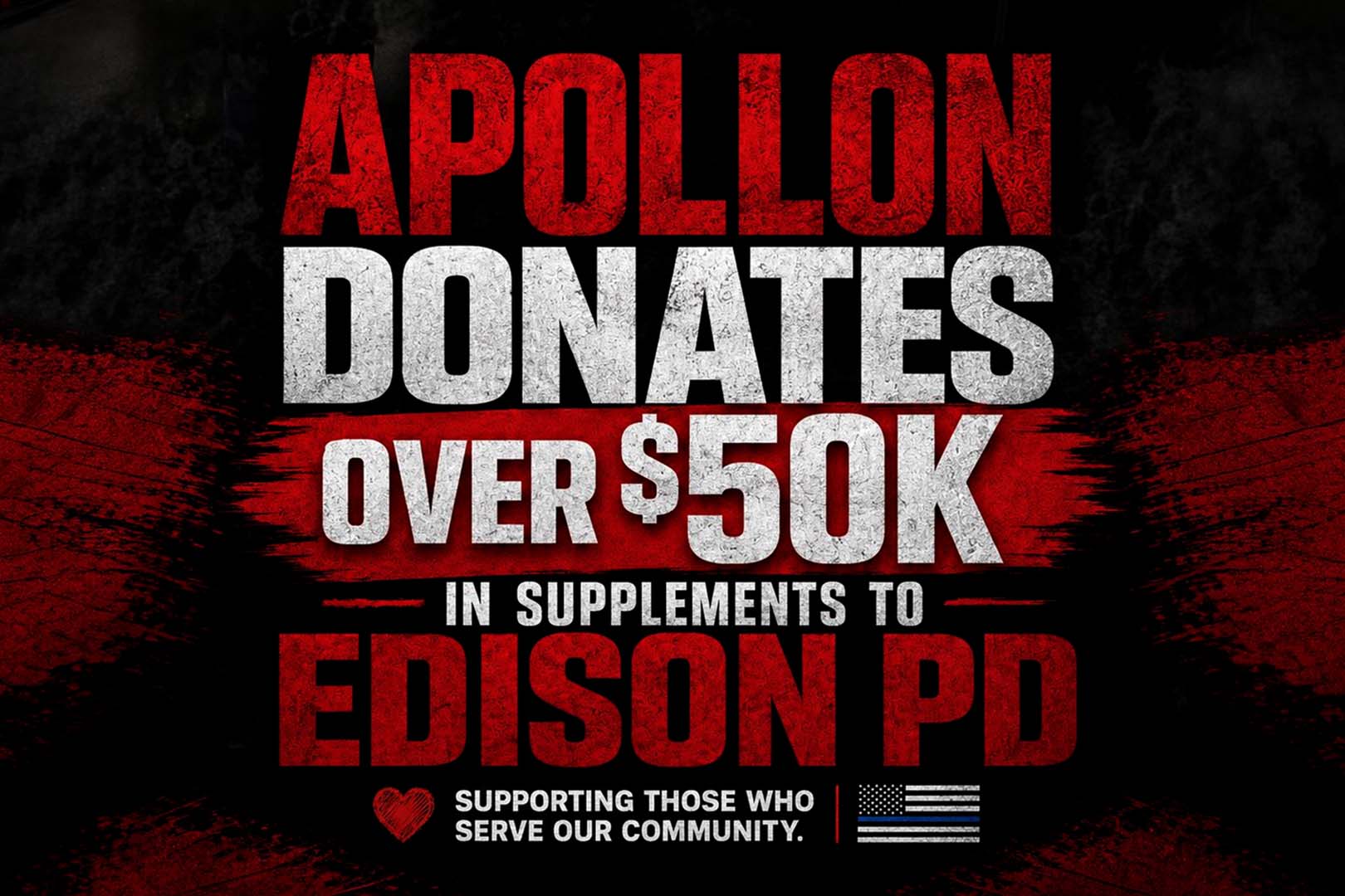 Apollon Nutrition donates supplements to Edison Police Dept
