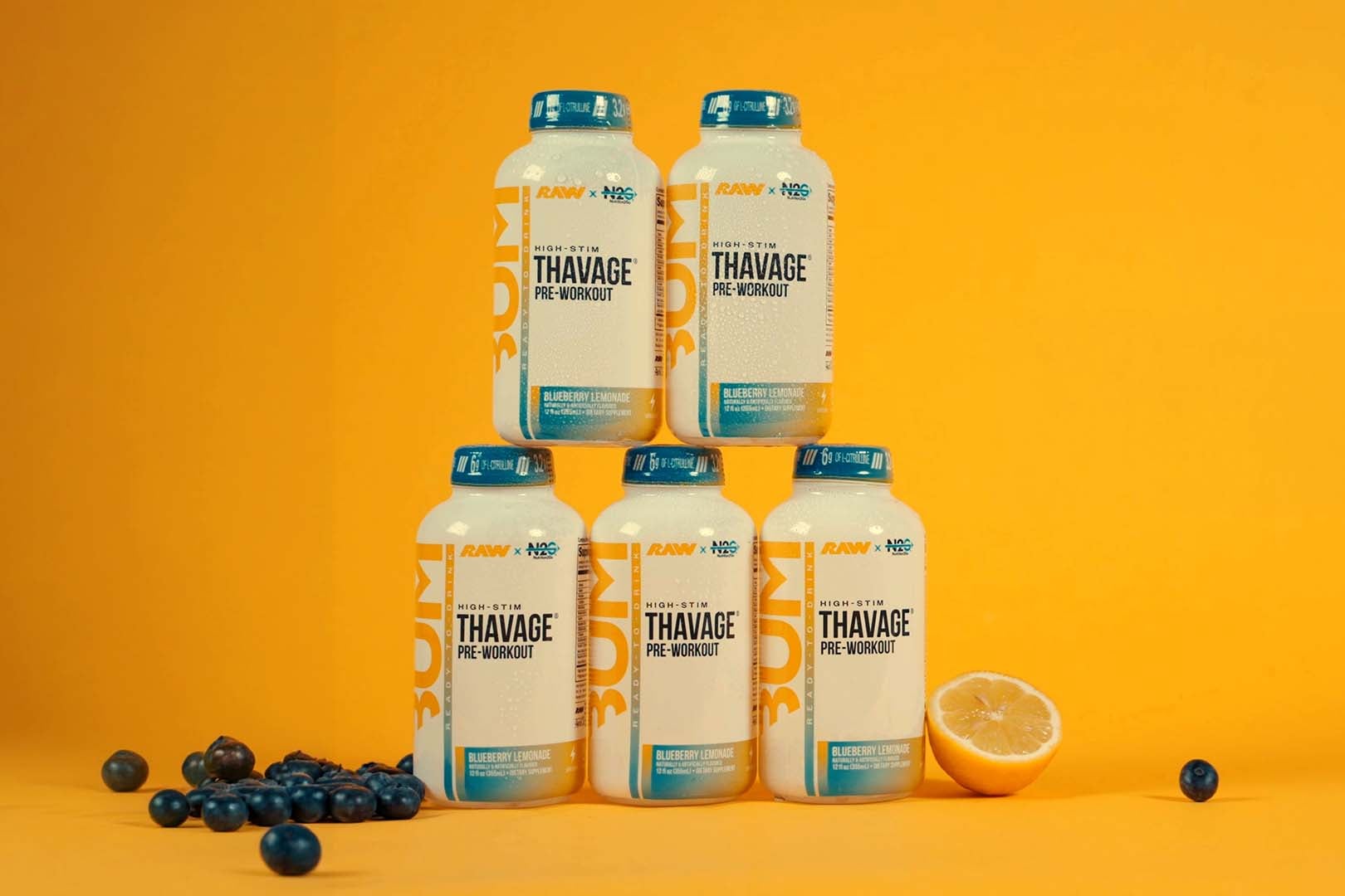 Raw Nutrition Blue Lemonade Thavage Pre Workout RTD