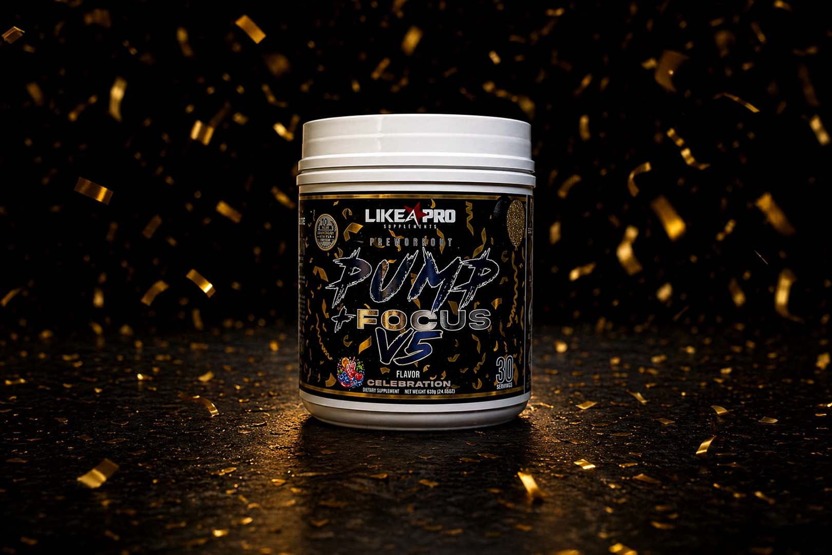 Like A Pro previews Pump + Focus V5 pre workout celebration