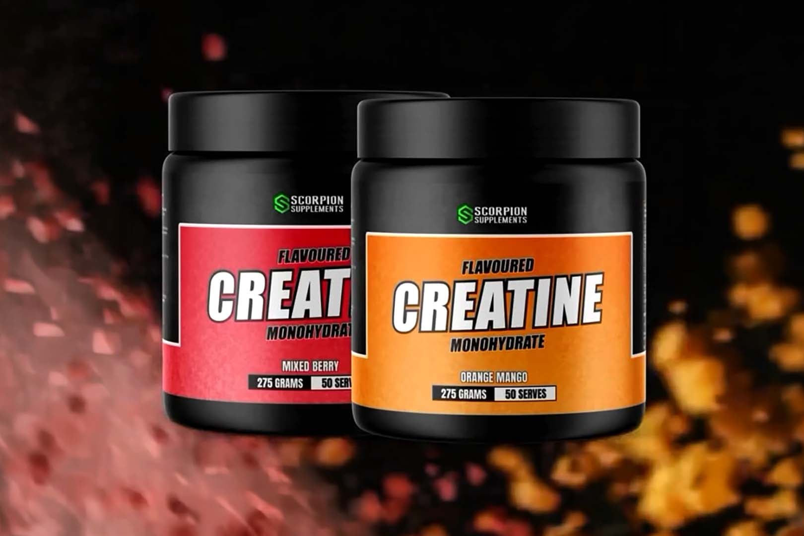 Scorpion Supplements Flavored Creatine Monohydrate Orange Mango