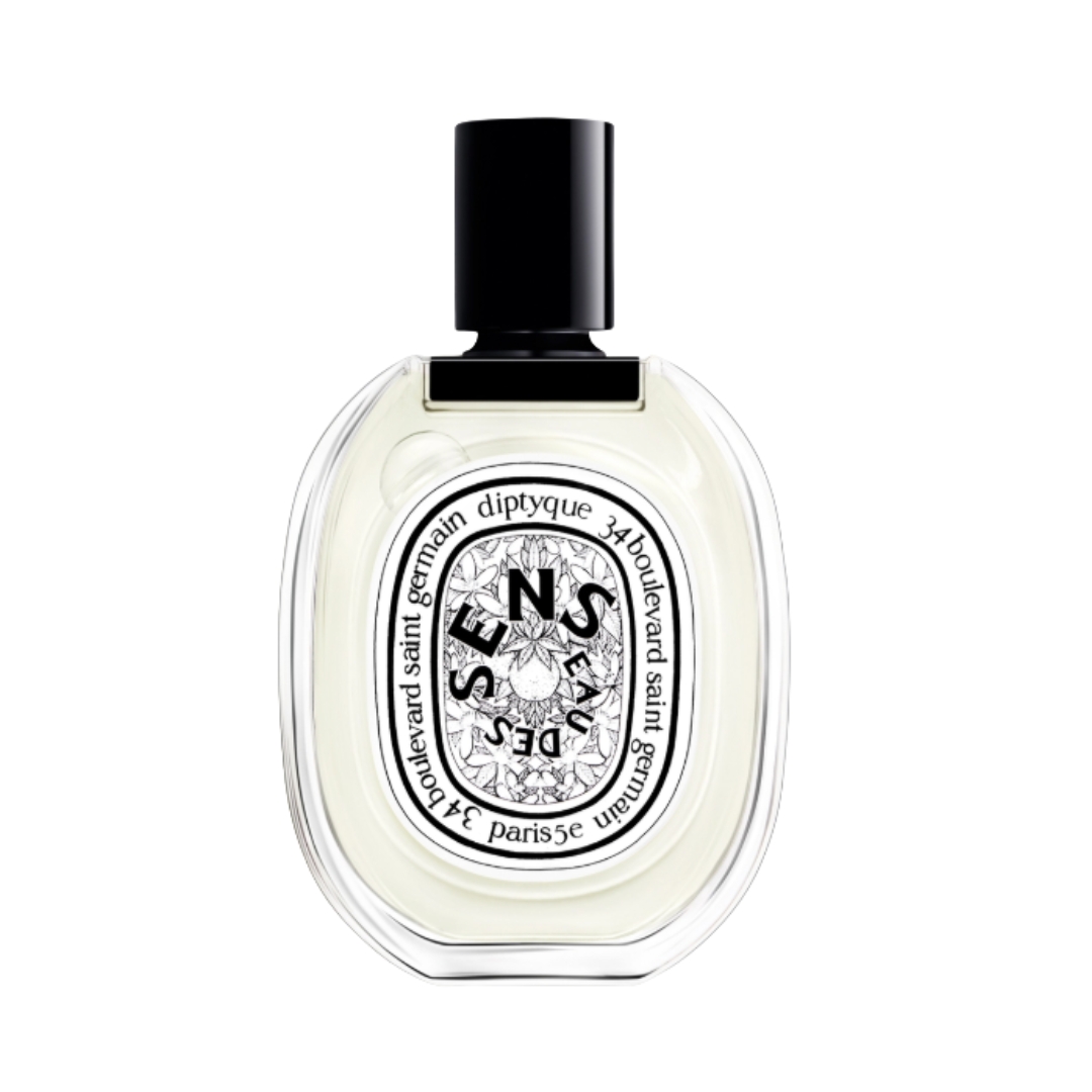 A product shot of the Diptyque Eau des sens eau de toilette, on a white background