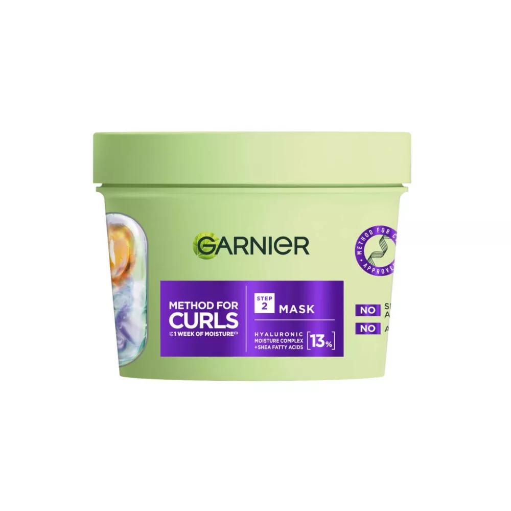 Garnier Method for Curls Mask, Up to 1 Week of Moisture. Silicone Free, Vegan Formula, 370ml
