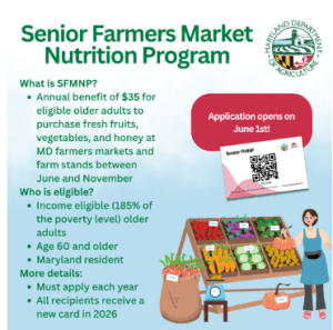 MEDIA RELEASE: Online Application for Senior Farmers Market Nutrition Program Now Open