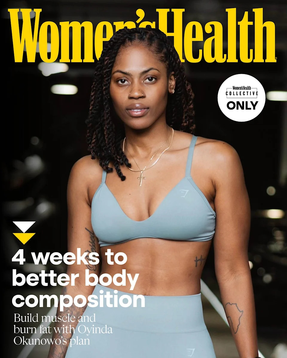 cover of womens health magazine featuring a fitness model