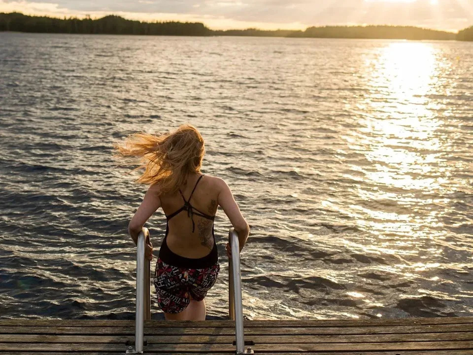 Cool off in Lake Saimaa after a sauna session.