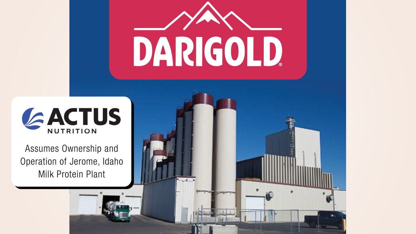 Darigold and Actus Nutrition Partner to Unlock New Value in Specialty Dairy Proteins