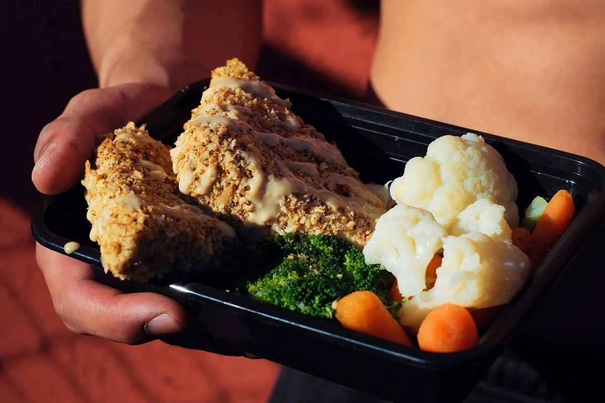 Post-workout high-protein meal