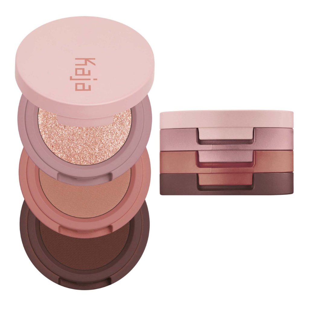 Kaja Beauty Bento Bouncy Shimmer Eyeshadow Trio in Chocolate Dahlia. Photo: Handout