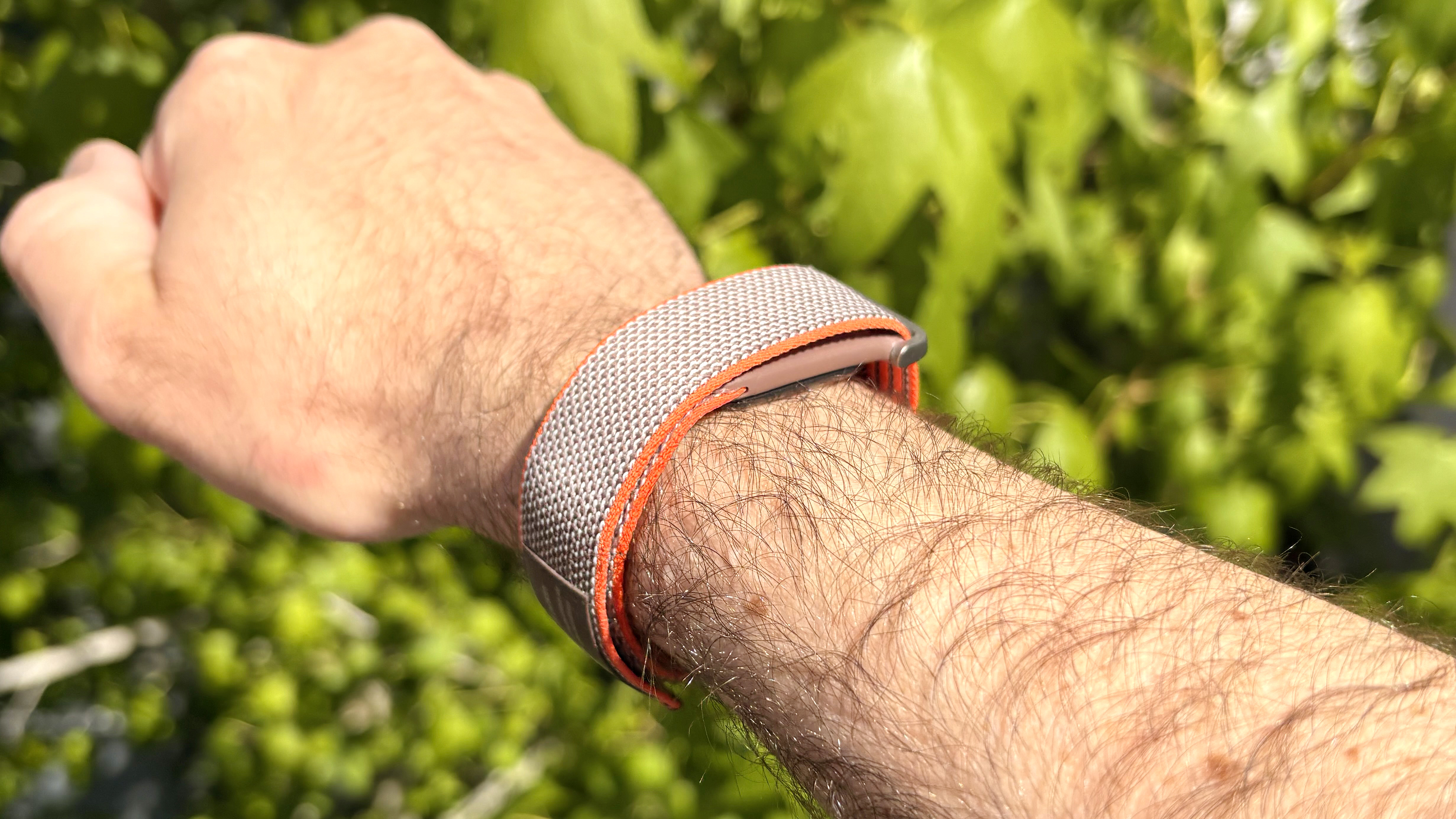 Close-up of the Fitbit Air on a person's wrist