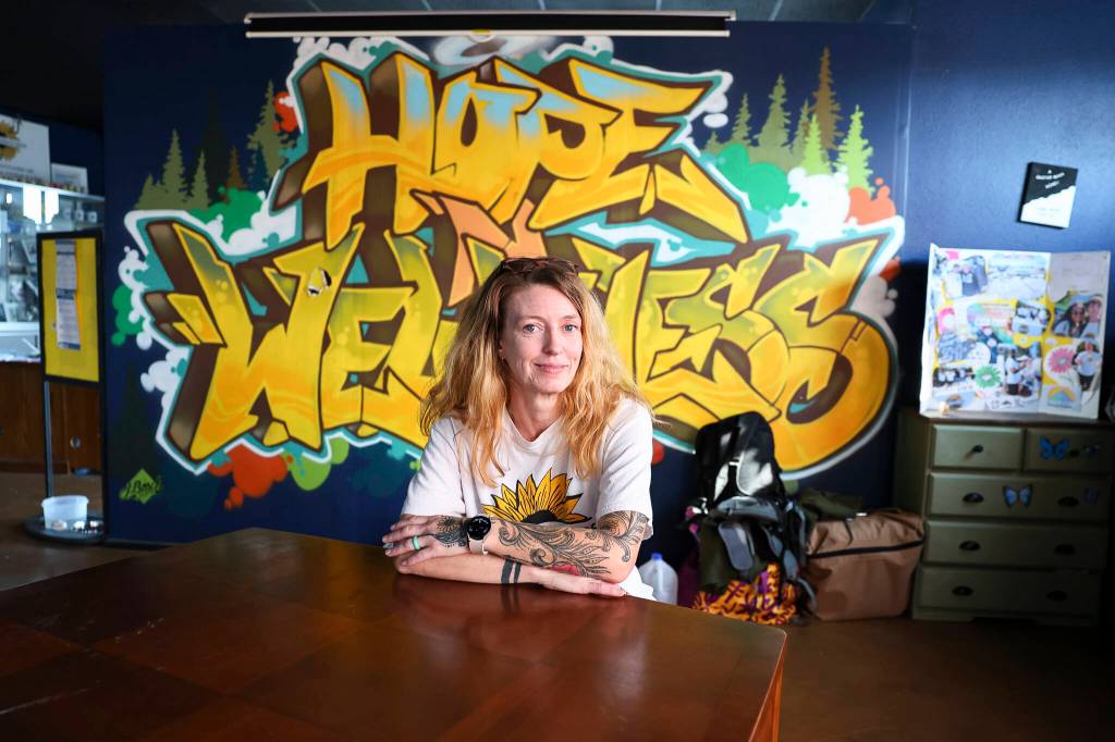 Jasmine Donahue, founder of Hope N Wellness, inside their new administration space along Rucker Avenue on Friday, Aug. 14, 2026 in Everett, Washington. (Olivia Vanni / The Herald)