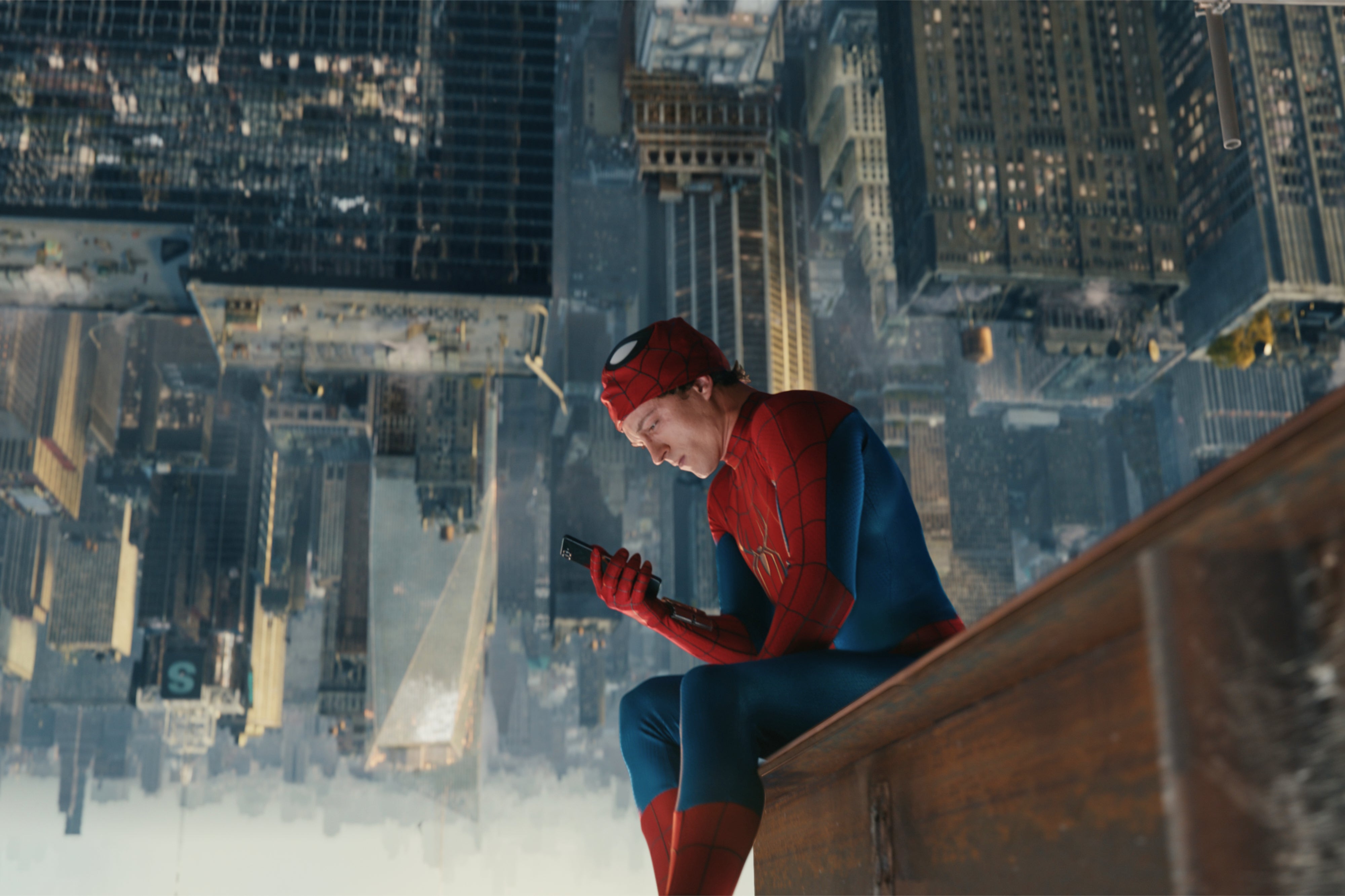 Tom Holland as Spider-Man in the franchise’s latest film