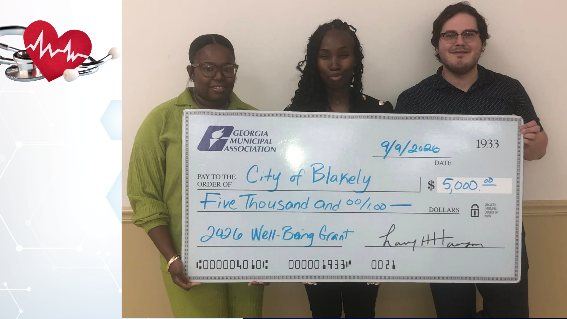 Blakely Lands $5K Grant to Boost Employee Wellness