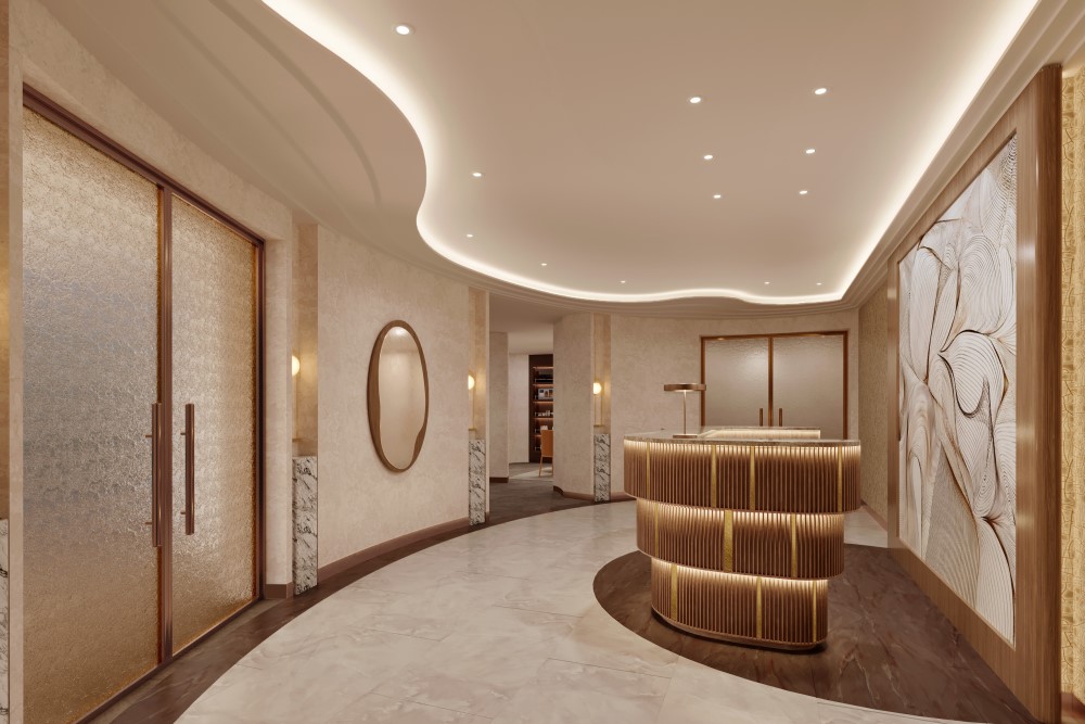 rendering of the serene spa on seven seas prestige cruise ship
